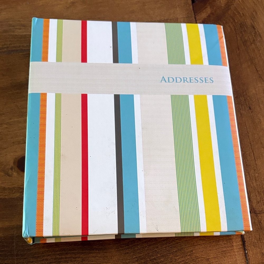 Gibson Multicolor Striped Address Book